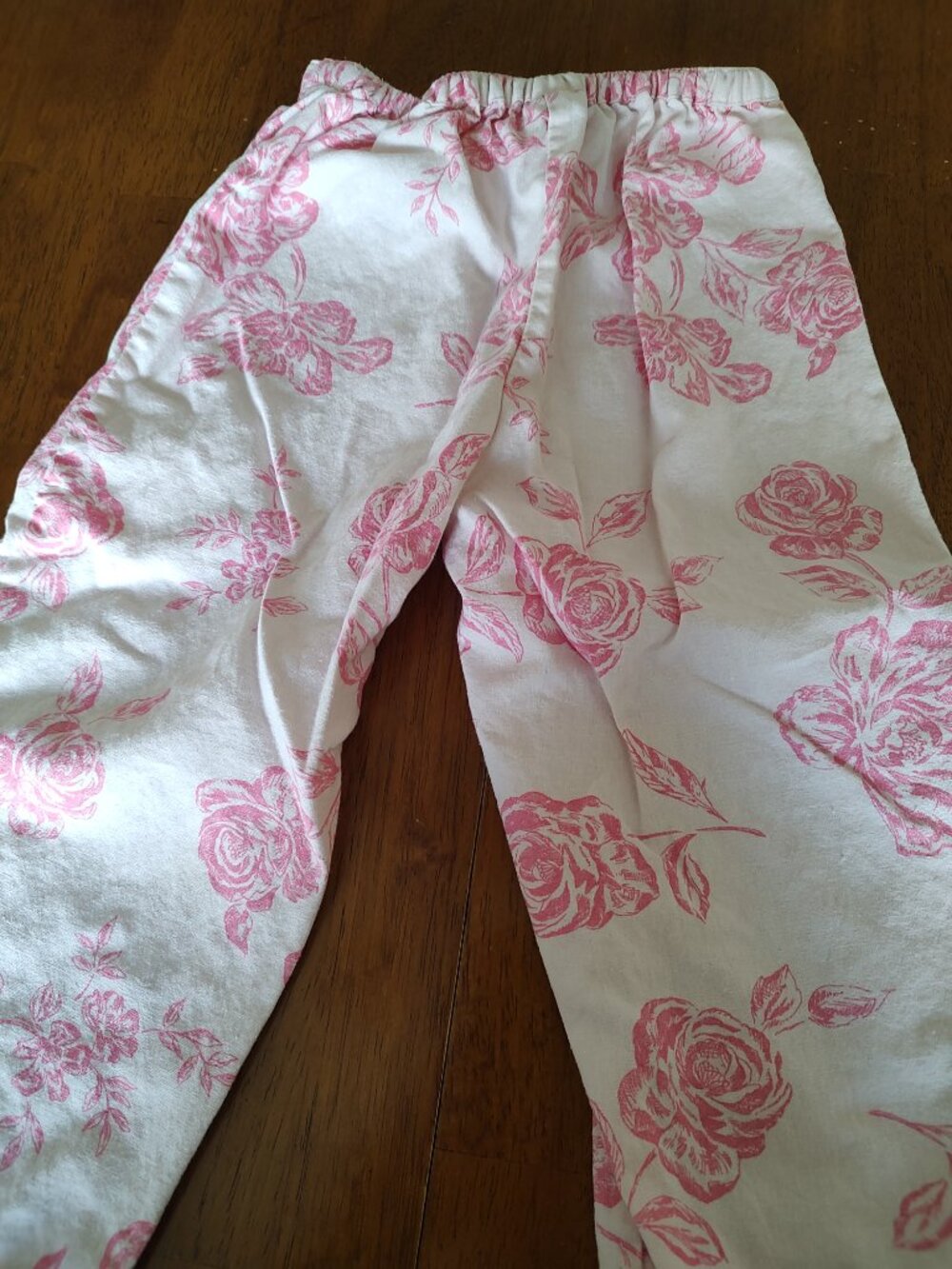 c.c. bates pink & White linen/Cotton pants